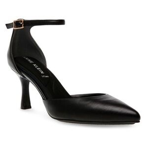 New Anne Klein Rhode Black Buckle Pointed Toe Pumps Shoes Size 8.5